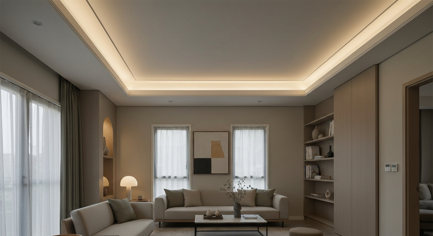 ไฟ LED Strip ห้องนั่งเล่น — ตำแหน่งติดตั้งและเลือกสีแสงให้บรรยากาศสมบูรณ์