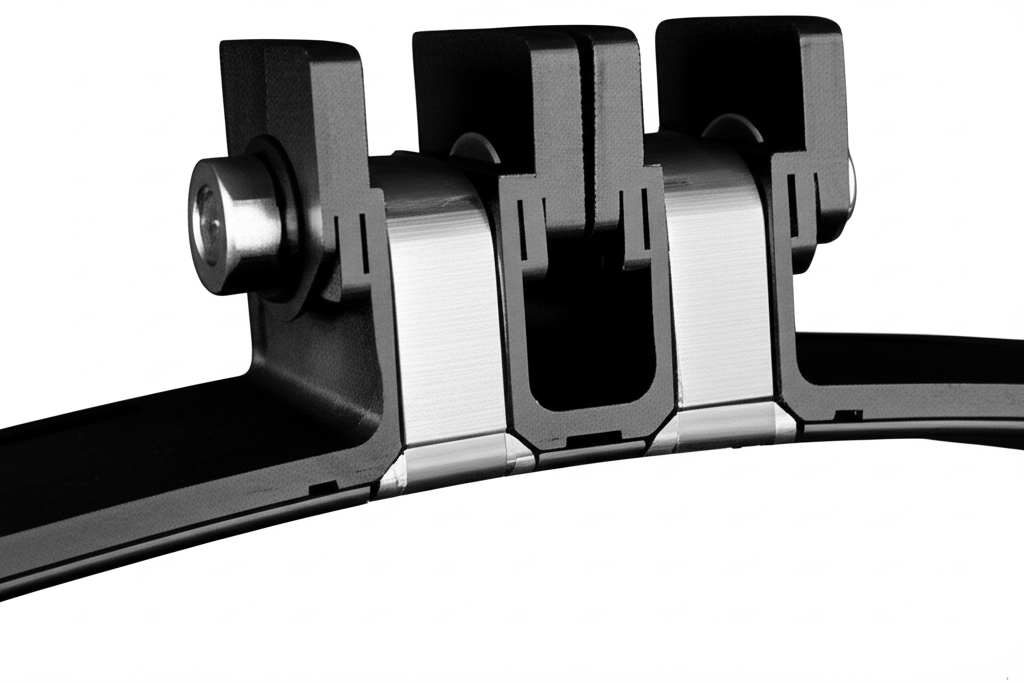 รางอลูมิเนียมปีกคู่ที่ดัดโค้งได้ ยึดติดแน่นทั้งสองด้าน