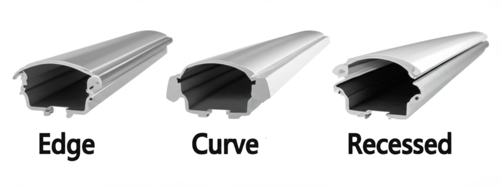 3 รูปแบบ: Edge, Curve, Recessed
