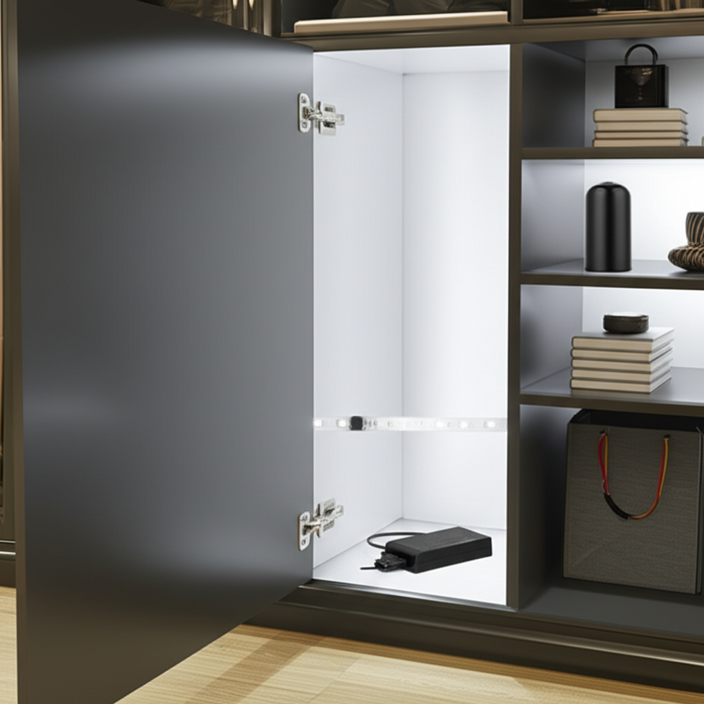 ตู้เก็บของที่ไม่อยากให้บานประตูเตะสวิต