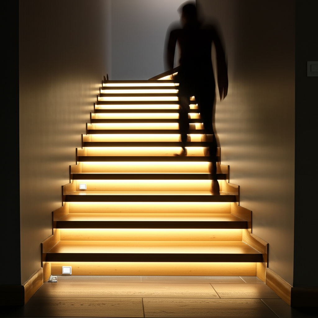 ตื่นมากลางคืน ไฟสว่างนำทางอัตโนมัติ