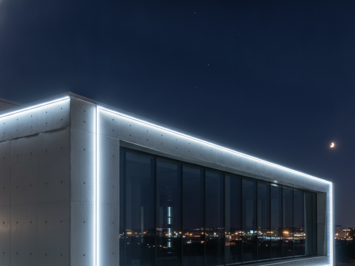 Long-run architectural facade lighting up to 50m from a single point