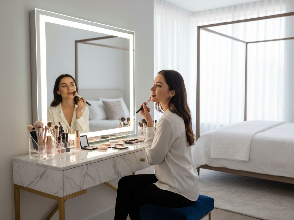 โต๊ะเครื่องแป้ง แต่งหน้าเห็นสีจริง