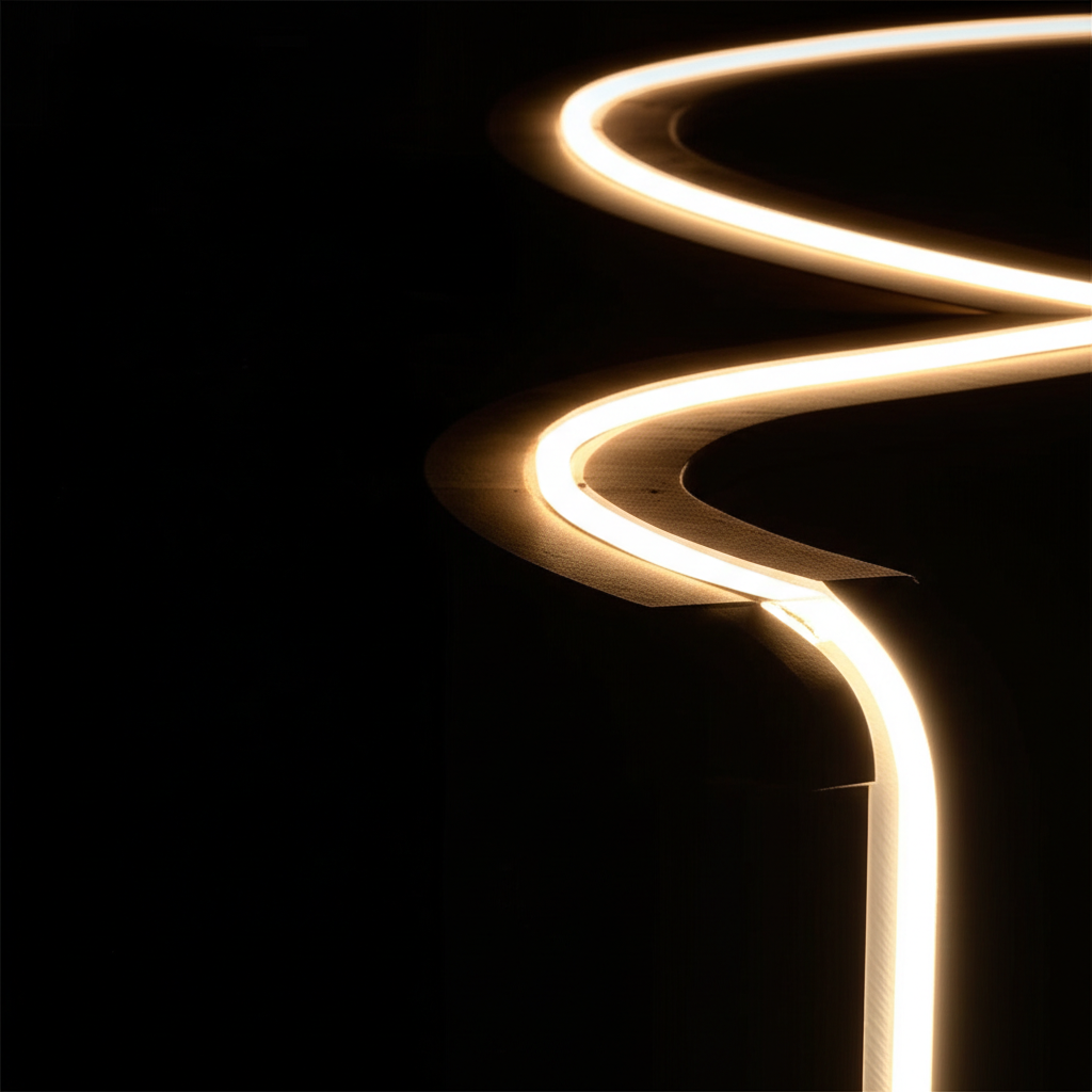 แสงแนวนอนที่ดัดเข้ามุมได้อย่างอิสระ