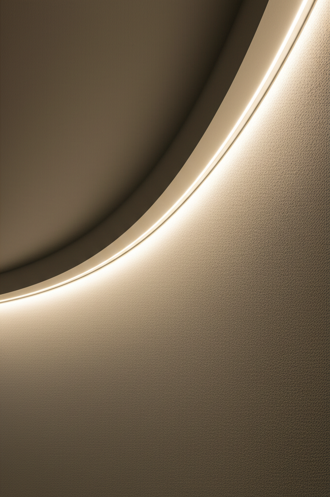 ซ่อนไฟในร่องเพดานโค้ง แสงสม่ำเสมอ