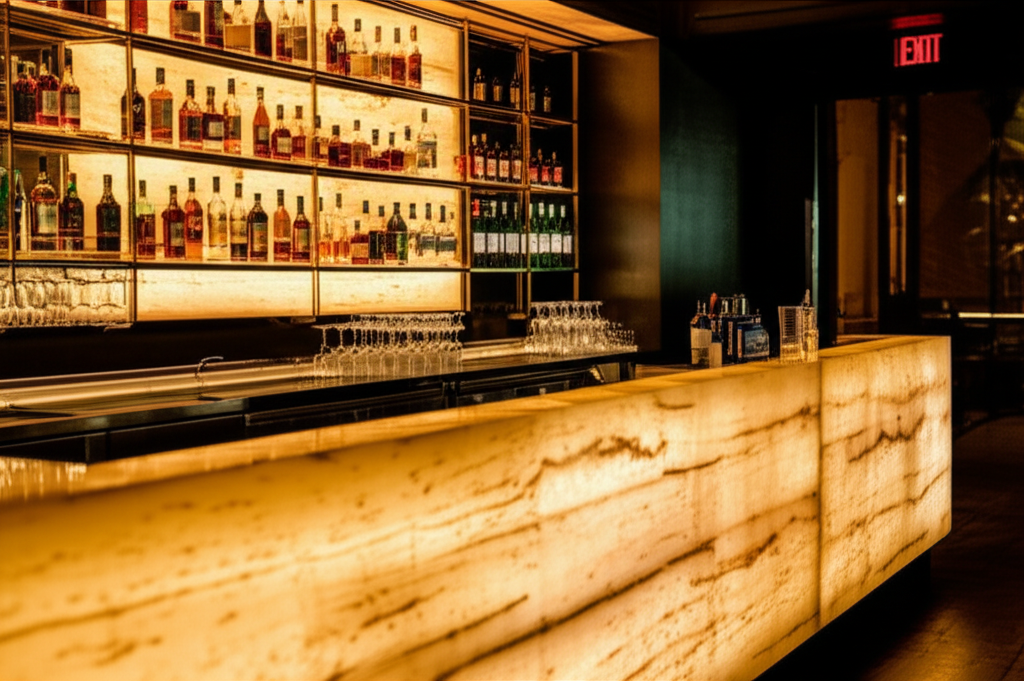 บาร์เคาน์เตอร์หินเรืองแสง