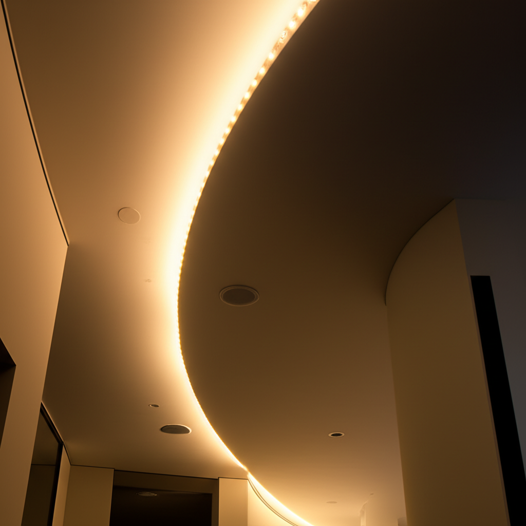 ซ่อนไฟตามเพดานเส้นโค้ง