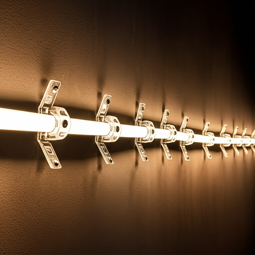 ยึด Neon Flex บนผนังหรือโครงสร้าง