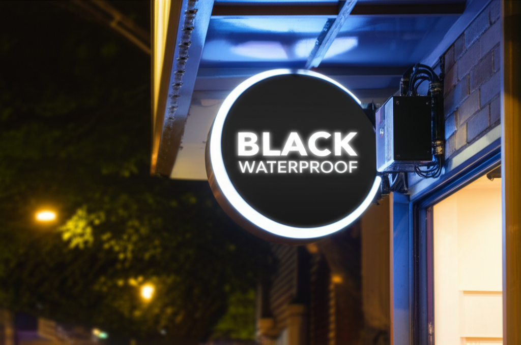 ป้ายร้านกลางแจ้ง ไม่ต้องเดินสายยาวเข้าอาคาร