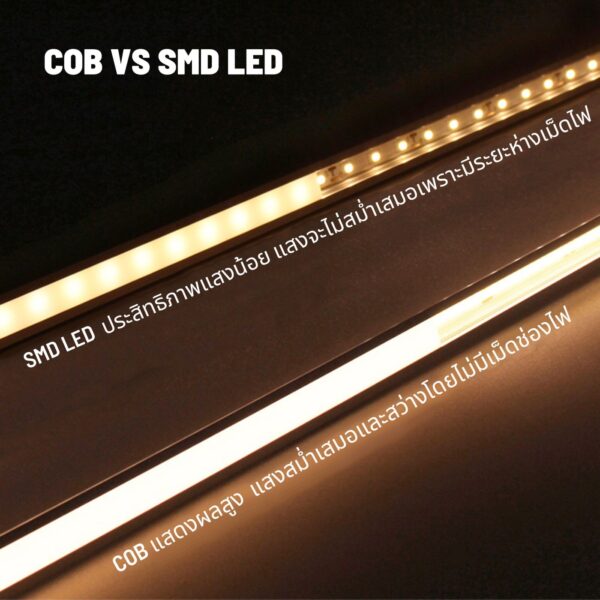 เปรียบเทียบ led smd กับ cob strip light