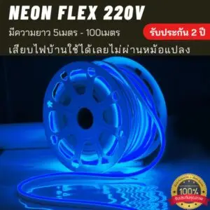 ไฟเส้น neon flex 220v blue color