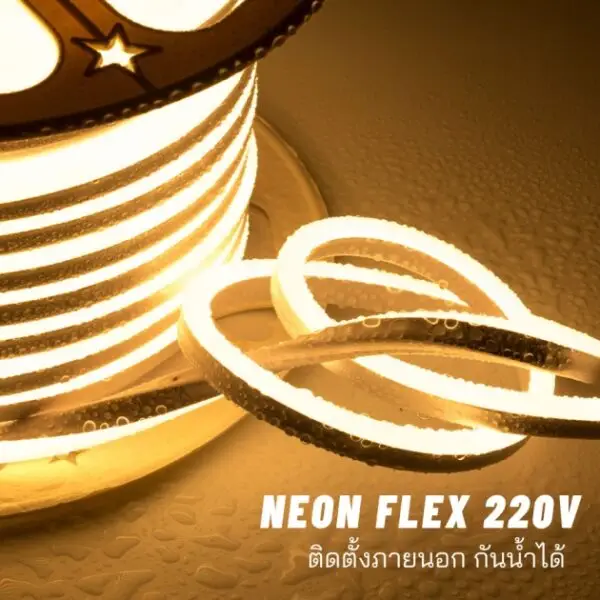 neon flex 220v warm กันน้ำได้