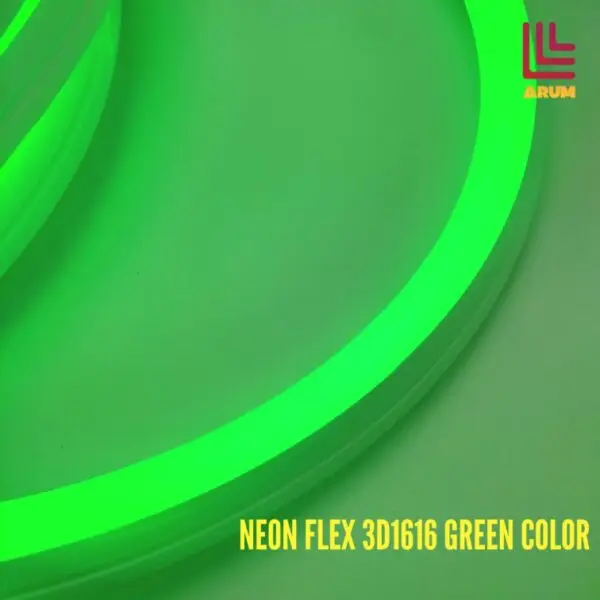 ไฟเส้น neon flex 24v 3d1616 green color