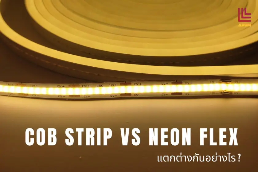 เปรียบเทียบ neon 12v กับไฟเส้นCOB strip